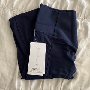 Athleta Salutation Stash Pocket II Tight, Navy, Size S